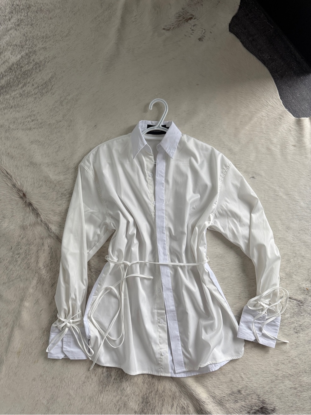 Studio unknown cinched white button down